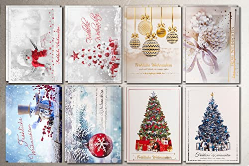 Art Nuvo – POSTKARTEN WEIHNACHTSKARTEN EIN SATZ 16 KARTEN DIN A6 105x148mm MIT VERGOLDETEN AUFSCHRIFTEN, ACH_WID_2