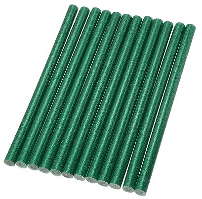 X AUTOHAUX 12pcs 11x200mm Bling Paintless Dent Repair Hot Melt Glue Stick Green