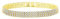 GW Tennisarmbänder für Damen Mädchen Armkette Gold Silber Zirkonia Kristall Armbänder Armreif für Frauen (16,5cm, Goldig-3-Reihige)