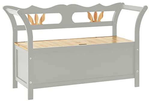vidaXL Sitzbank Grau 107x45x75,5 cm Massivholz Tanne