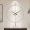 Classical Large Decorative Wall Clock with Pendulum, Modern Non-Ticking Silent Metal Wall Clocks for Living Room, Bedroom, Study, Office, 20 inch