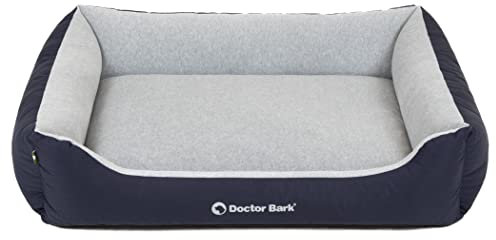 Doctor Bark Hundebett Grosse Hunde - Hundekorb Waschbar - Flauschig, Weich und Kuschelig - Robust und Strapazierfähig - Made in Germany - GreenLabel (XL - 110x85 cm, Königsblau)
