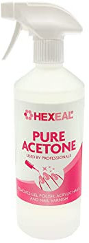 Hexeal Pure Acetone 500ml – 500ml Spray Bottle of 99.5% High Strength Acetone for Nail Polish & Nail Varnish Removal – Professional Quality Gel Polish & Acrylic Soak Off & Removal