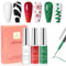 YSUVIN Liner Gel Nagellack, 3 Farben Rot Weiß Grün Painted UV Nagellack Weihnachten Set UV Nagellack für Anfänger Home DIY Nail Art Salon, 8ML
