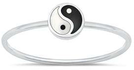 Joyara Sterling Silber 925 Yin Yang Ring 58