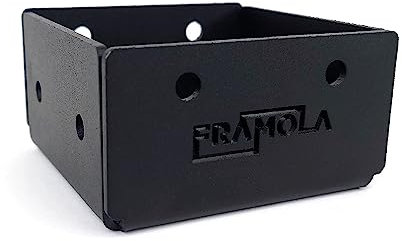 Framola 4 Pack of 3 Black Pergola Kit Post Base Bracket - Outdoor Timber Construction Pergolas Structure Brackets - Heavy Duty Brackets for DIY, Garden, Patio, Car Ports, Fence and Upright