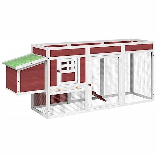 vidaXL Hühnerstall Mokka 204x50x84 cm Massivholz Kiefer
