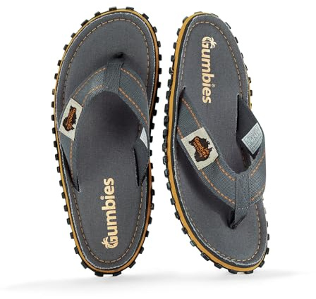 Gumbies Classic - Flip Flops aus recycelten Materialien - robuste Sohle aus wiederverwerteten Autoreifen, ergonomisches Fußbett - Grey, 47