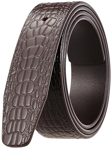 ZacLAy Herrengürtel Leder Punchinggürtel Freizeit Persönlichkeit Gürtelriemen Ledergürtel für Männer Gürtel 3,8cm, Dunkelbraun