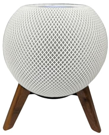 Taojavin Holzstativ für Homepod Mini, Stativhalter mit Metallrahmen, sichere stabile Halterung mit schwarzem Silikon-Pad für Apple HomePod Mini Home Pod (nur Ständer) (Holzständer)