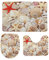 3-Teiliges Badteppich-Set Muscheln Seestern Perle Langlebige Konturmatte Weiche Wc-Deckelabdeckung Dekorative 3 TLG Plüsch Anti-Rutsch Badteppich Set