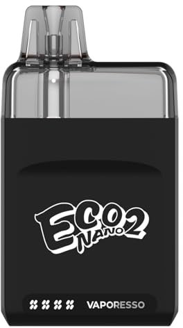 Vaporesso ECO Nano 2 Pod Kit| 6ML MTL Starter Kit Built in 1000mAh Battery with 0.6ohm ECO Nano Cartridge reach to 18000 Puffs No Nicotine No Liquid (Notte buia)