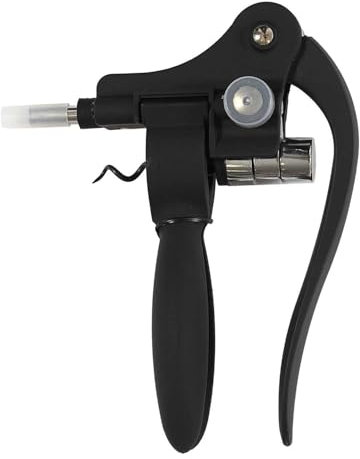 COOK CONCEPT, KV7404, Tire-Bouchon Levier Ergonomique en métal Noir, idéal pour vin et spiritueux, Design élégant et Durable, Facile à Utiliser et à Nettoyer, Taille Unique, Couleur Noire