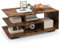 LIFEZEAL Couchtisch, Wohnzimmertisch mit 3 Ablagen, Sofatisch Holz mit 5 Fächern, Moderner Teetisch für Wohnzimmer, Büro, 90 x 50 x 42 cm (Braun)