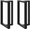 vidaXL Pieds de Table de Bar en T, 2 pièces, Noir, 60 x 35 x (90-91) cm, Acier