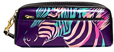 Stifte-Organizer Farbiges Zebra Stiftemappe Premium Make-Up Tasche Mit Reißverschluss Federmäppchen Für Erwachsener Teenager Erwachsene