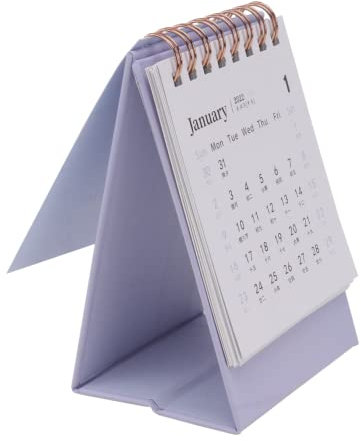 Generisch 2021 2022 Kalender 2021 Kalenderschreibtisch Desktop-standkalender Schreibtischnotizen Fürs Büro Mini-schreibtisch Großer Tischkalender 2024 Kalender 2020 Mini-tisch Violett Papier