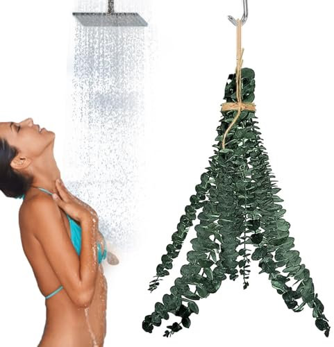 Shower Hanging Eucalyptus, 17 Inch Real Eucalyptus Stems, Dried Preserved Bundles, Real Plant Stems For Shower, Leaves Bundle, Fresh Branches Greenery Plant