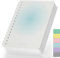 Notizbuch A5, Spiral-Notizbücher 300 Seiten zum Schreiben mit 100gsm Dickem Notizpapier, PVC Wasserdichtes Schreibjournal für Frauen Männer Arbeit Notizen machen Schule, 14.5 x 21cm-Blau
