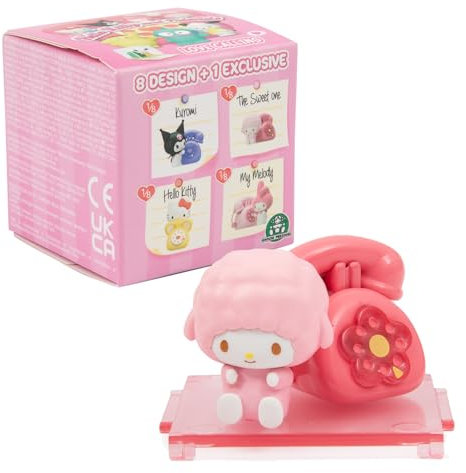 Hello Kitty - Blind Box Serie Telefono, Kuromi e i Loro Amici, 1 Figura Pop a Sorpresa su 9, Unboxing ed Arrivo Casuale, Mini Box Trasparente 5x5cm, Collezionabile, Giochi Preziosi