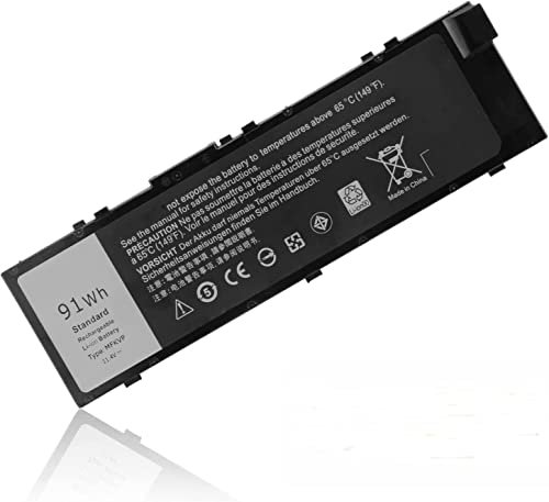 11.4V 91Wh/6 Cell MFKVP Laptop Battery Compatible for Dell GR5D3 M28DH 451-BBSB 451-BBSF 451-BBSE 1G9VM Precision 7720 Series