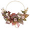 Türkranz Ganzjährig, 40 cm Metallring Türdeko Haustür, Blumenkranz Deko mit Rosen, Ahornblättern für Hochzeit Wohnzimmer Hochzeit
