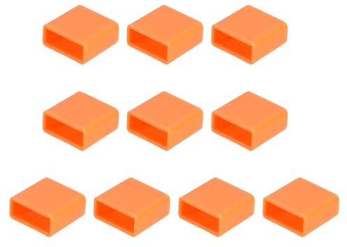 PATIKIL USB Type A Port Plugs Covers Caps, 10Pcs Silicone Anti Dust Protector for Smartwatch Telephone Computer Camera Mobile Hard Discs USB Male Ports, Orange