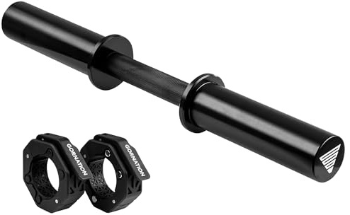 GORNATION Kurzhantelstange bis 100 kg Inkl. 2 magnetischer Verschlüsse, Hanteln für Ganzkörpertraining zu Hause, Dumbbell für Krafttraining, Home Gym Kurzhantelstangen