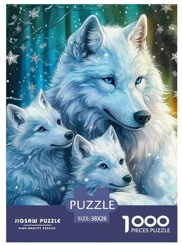 Wolf Puzzle 1000 Teile Erwachsene 3D High Definition Animals Wildlife Puzzles Farbenfrohes Spielzeug Geschenke Für Männer 38x26cm/1000pcs