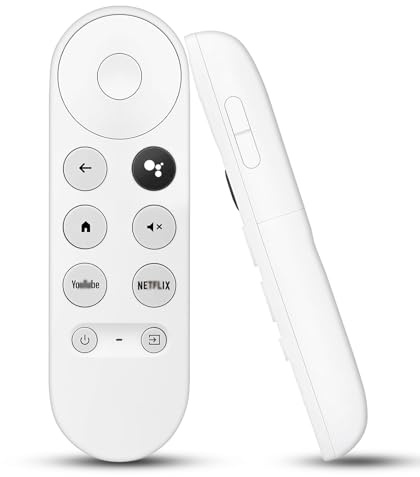 Bluetooth Sprachfernbedienung – G9N9N Ersatz für Google Chromecast TV 4K Snow/Google TV, kompatibel mit Chromecast 4K HDR Streamer, integrierte Netflix- & YouTube-Tasten
