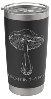 Giù Per Raccogliere I Funghi Finferli Boletus Mykologi Bicchiere termico in acciaio inox doppia parete