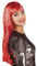 Boland 86293 Erwachsenenperücke Glamour mit Lametta, rot, One Size