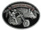 eeddoo® Gürtelschnalle - Born to be free - mit Wolf - Biker Buckle (für Wechselgürtel für Damen und Herren | USA Belt Frauen Männer Oldschool Metall Western Trucker Harley MC Outlaw Chapter Easy Rider