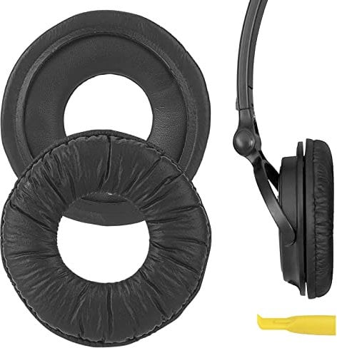 Geekria QuickFit Leatherette Replacement Ear Pads for Sony MDR-V150, V200, V250, V300, V400, ZX100, ZX110, ZX110NC, ZX220BT, ZX300, ZX310, ZX330BT, Headphones, Ear Cushions (Black)