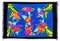 Ciffre Sarong Pareo Blume Bunt Hibiskus Wickelrock Lunghi Tuch Wandbehang + Schnalle