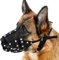 CollarDirect Maulkorb für Hunde, Deutscher Schäferhund, Dalmatiner, Dobermann, Setter, Lederkorb, mittelgroß, große Rassen, schwarz, braun (M, Schwarz)