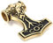 JewelryWe Schmuck Edelstahl Retro Charm Thors Hammer Amulett Herren-Anhänger mit 55cm Kette, Halskette, Gold Silber
