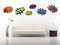Kapow Boom Zap Bam Sticker mural Motif super-héros Taille M Hauteur totale 70 cm