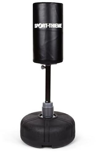 Sport-Thieme Standboxsack | Flexibel aufstellbar, Höhenverstellbar | Für Techniktraining | Wasser oder Sand befüllbar | Schwarz | ø 32x62 cm | Markenqualität
