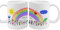 Tasse Erzieherin mit Herz personalisiert | Individuell mit Name, Gruppen, Jahr oder Wunschtext gestaltbar | Tassen Farbe wählbar | Perfektes Abschiedsgeschenk | Regenbogen (weiß)