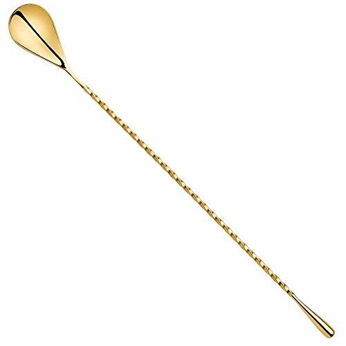 Urban Bar Long Bar Spoon in Gift Box, Drop, Gold Finish 30cm Model No UB4043