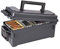 Plano Field Ammo Box Shot Shell, Black, Lockable Ammunition Storage Box with Heavy-Duty Carry Handle, Compact Plastic Ammo Crate, Water-Resistant Protection, Holds 4 Boxes of Ammo