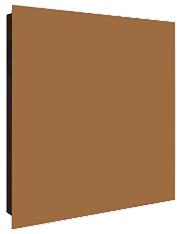 banjado® Großer Schlüsselkasten Glas/Schlüsselbox 30cm x 30cm mit 50 Haken - Motiv Kupfer Metallic/Schlüsselkasten modern für Schlüsselaufbewahrung mit beschreibbarer, magnetischer Glastür