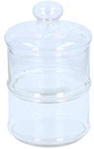 Alpina Boîte à Bonbons en Verre avec Couvercle, 2 Couches, 16cm Diamètre