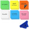 Etiquetas Magnéticas Borrables - Pack de 24 Tarjetas para Notas - Imanes para Nevera y Pizarra Blanca de 10x10 cm - Tiras Magnéticas para Escribir y Borrar en Casa, Oficina y Aula