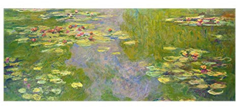 Bilderwelten Spritzschutz Glas Wandglas - Claude Monet - Grüne Seerosen - Panorama 50 x 125cm