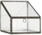 IB Laursen - Invernadero de cristal transparente con puerta abatible, ideal para plantas suculentas o cactus, dimensiones B15,3 x 15,5 x 15,3 cm