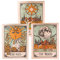 Accnicc Tarotkarten-Wandteppich, Motiv: Sonne, Mond und Stern, Braun und Beige, Wandbehang, vertikale Vintage-Ästhetik für Zimmer mit Stahlösen, Braun, 50,8 cm, 68,9 cm, 3 Stück