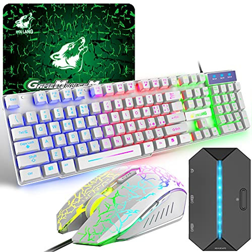 T13 IT Layout Keyboard and Mouse White