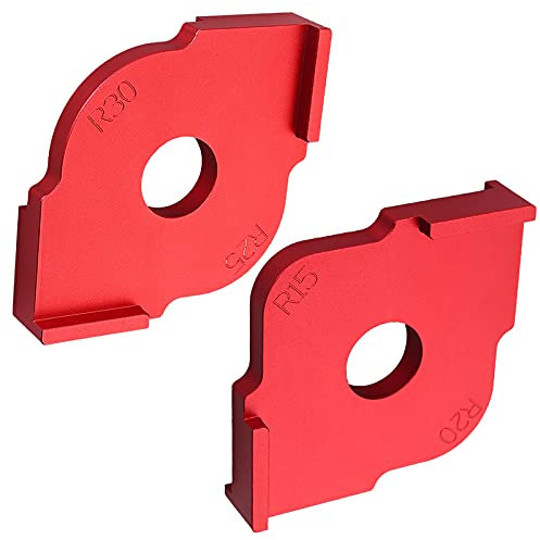 Frässchablone, AMTOVL 2 Stücke frässchablone oberfräse Halbrunde Ecke Tischler Eckradius Graviermaschine Holzbearbeitungswerkzeug